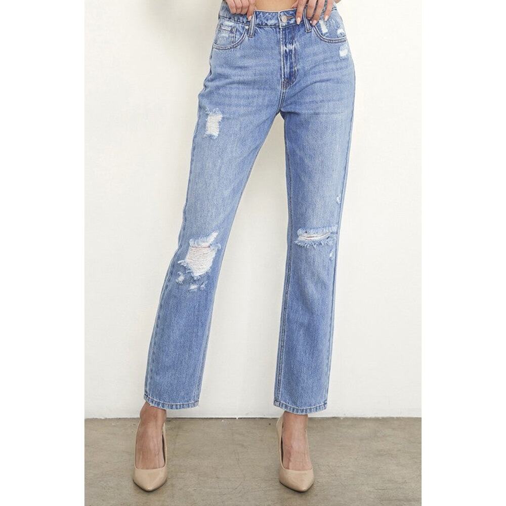 Insane Gene High Rise Distressed Girlfriend Jeans - P2144 - Size 7/27 - Picture 7 of 8